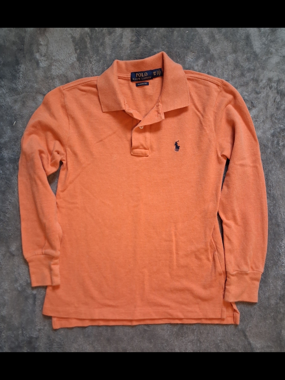 Polo by Ralph Lauren Polo Shirt Boys Small Long Sleeve Orange